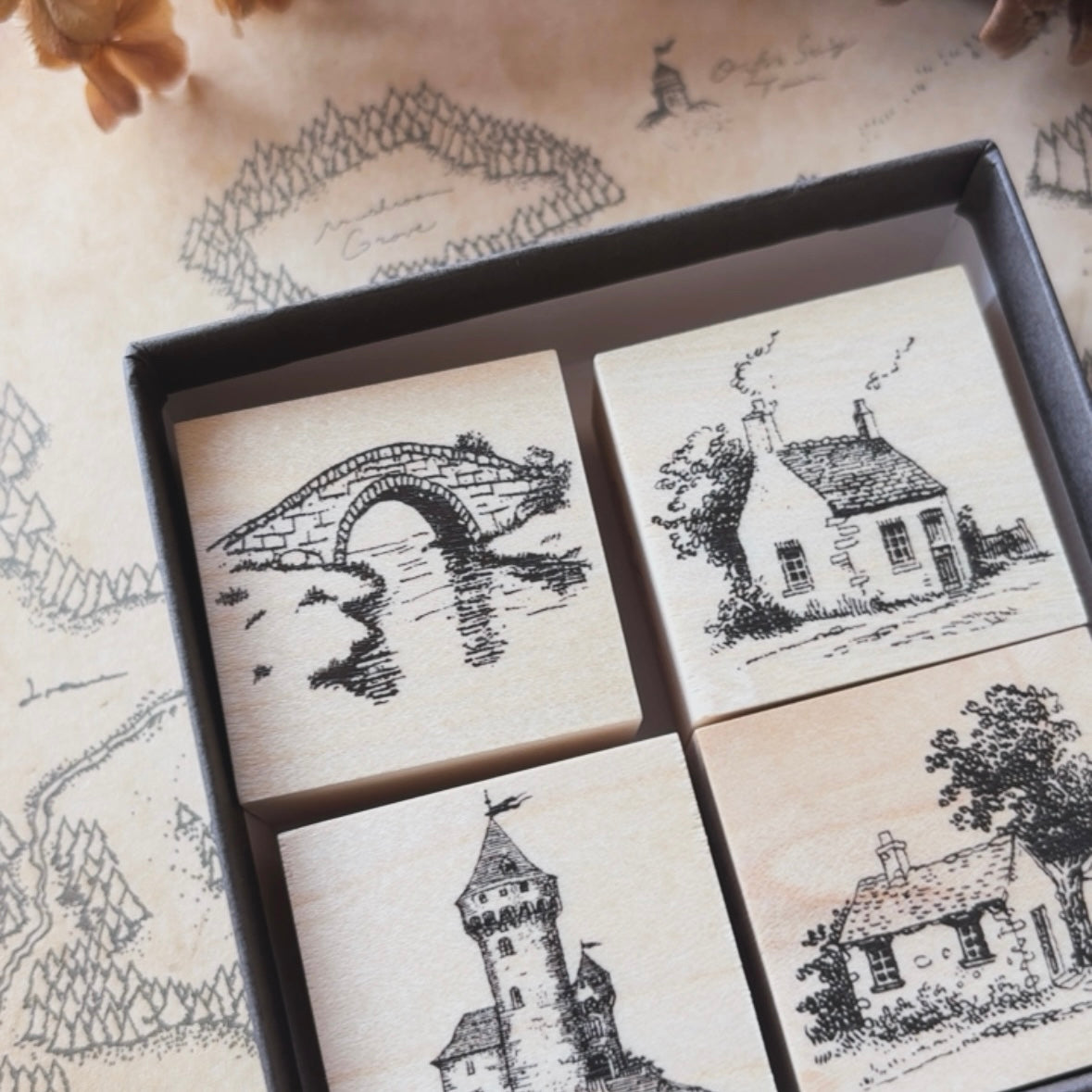 Canelé Forest ｜ Village Stamp Set　KS50