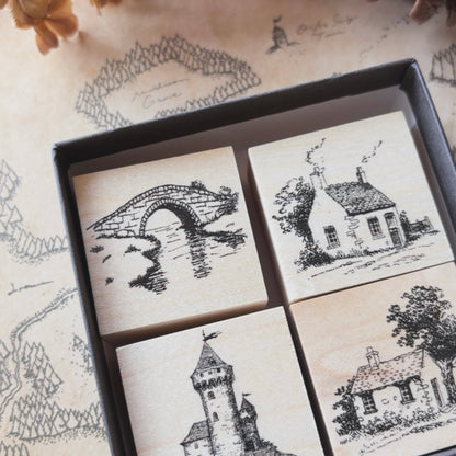 Canelé Forest ｜ Village Stamp Set　KS50