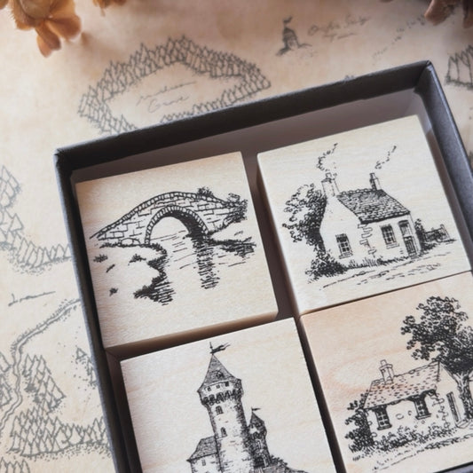 Canelé Forest ｜ Village Stamp Set　KS50
