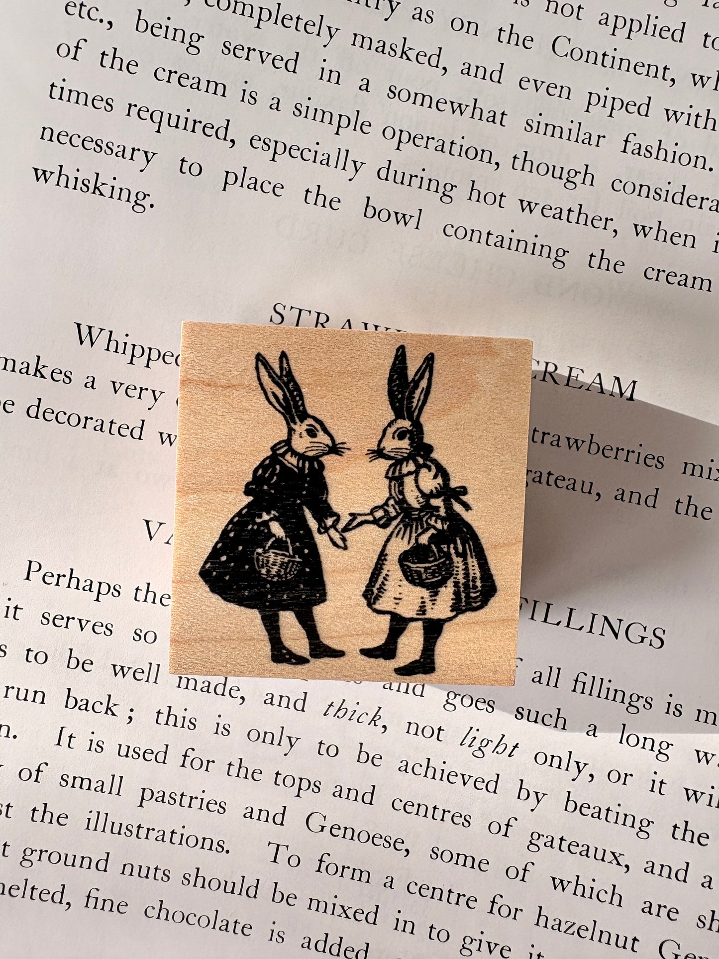 おしゃべりするウサギスタンプ　KS24