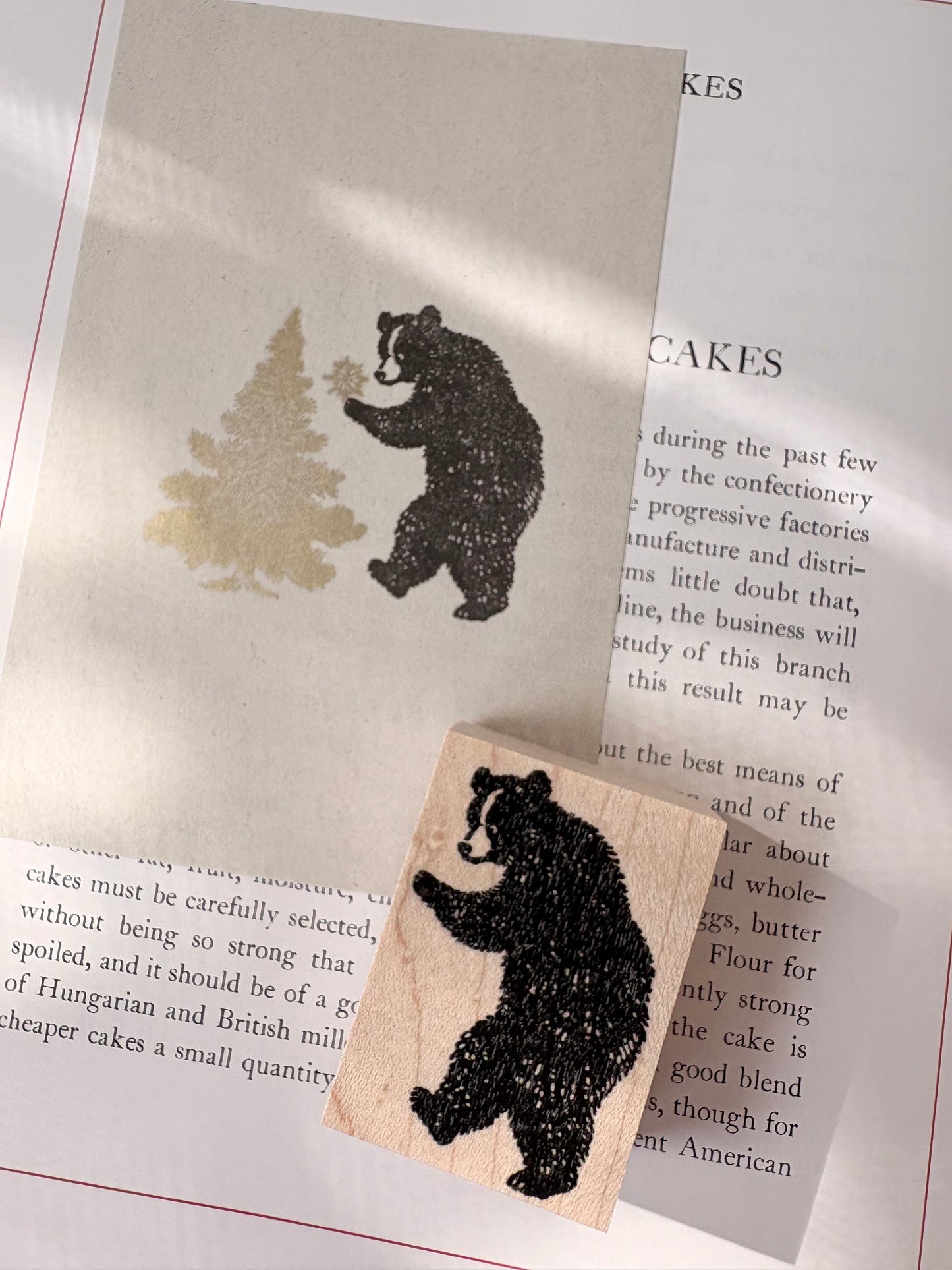 ダンスする大きなクマスタンプ　KS27