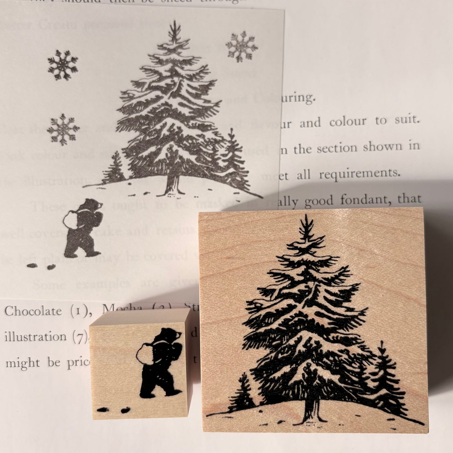 雪の森を旅するカヌール｜スタンプセット　KS39