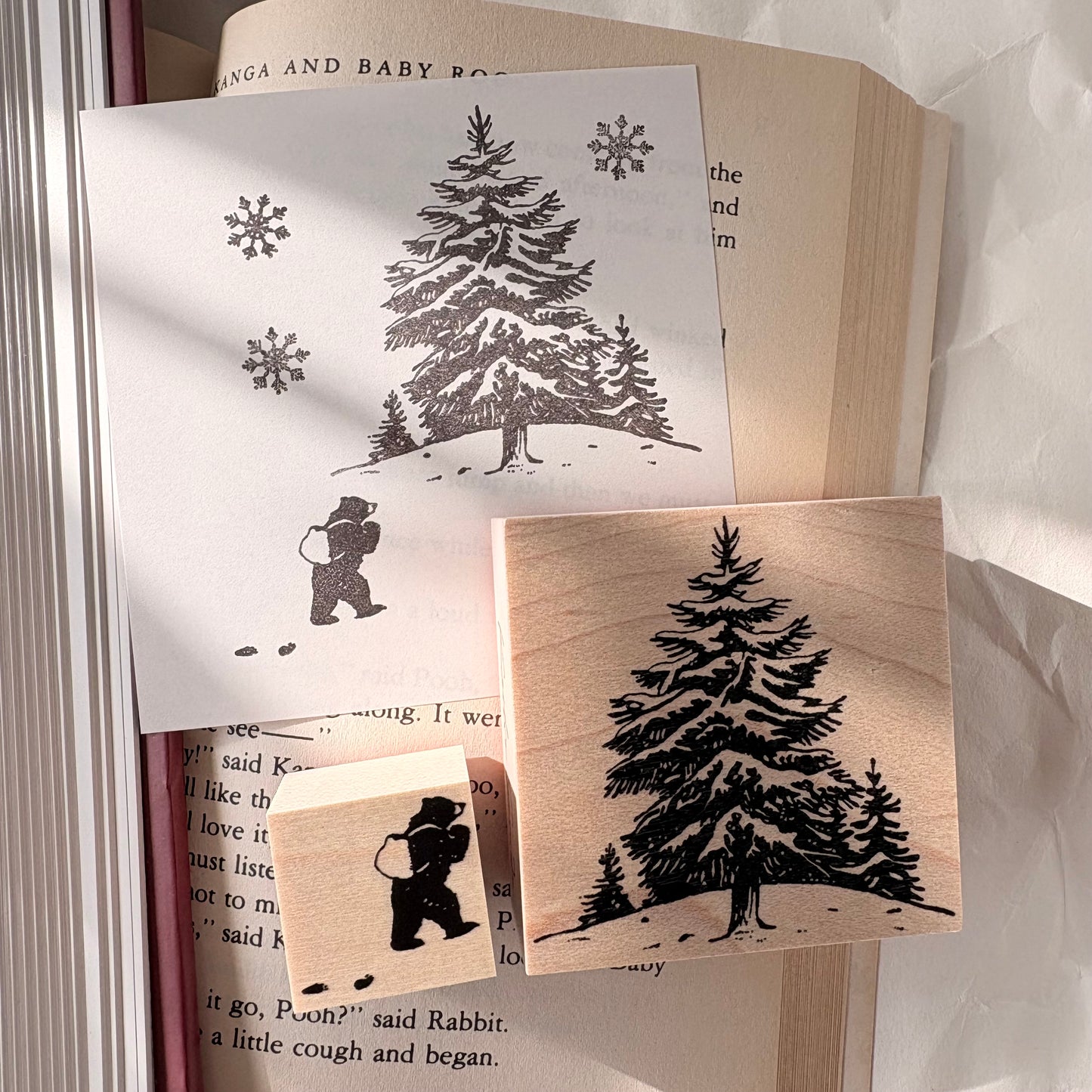 雪の森を旅するカヌール｜スタンプセット　KS39